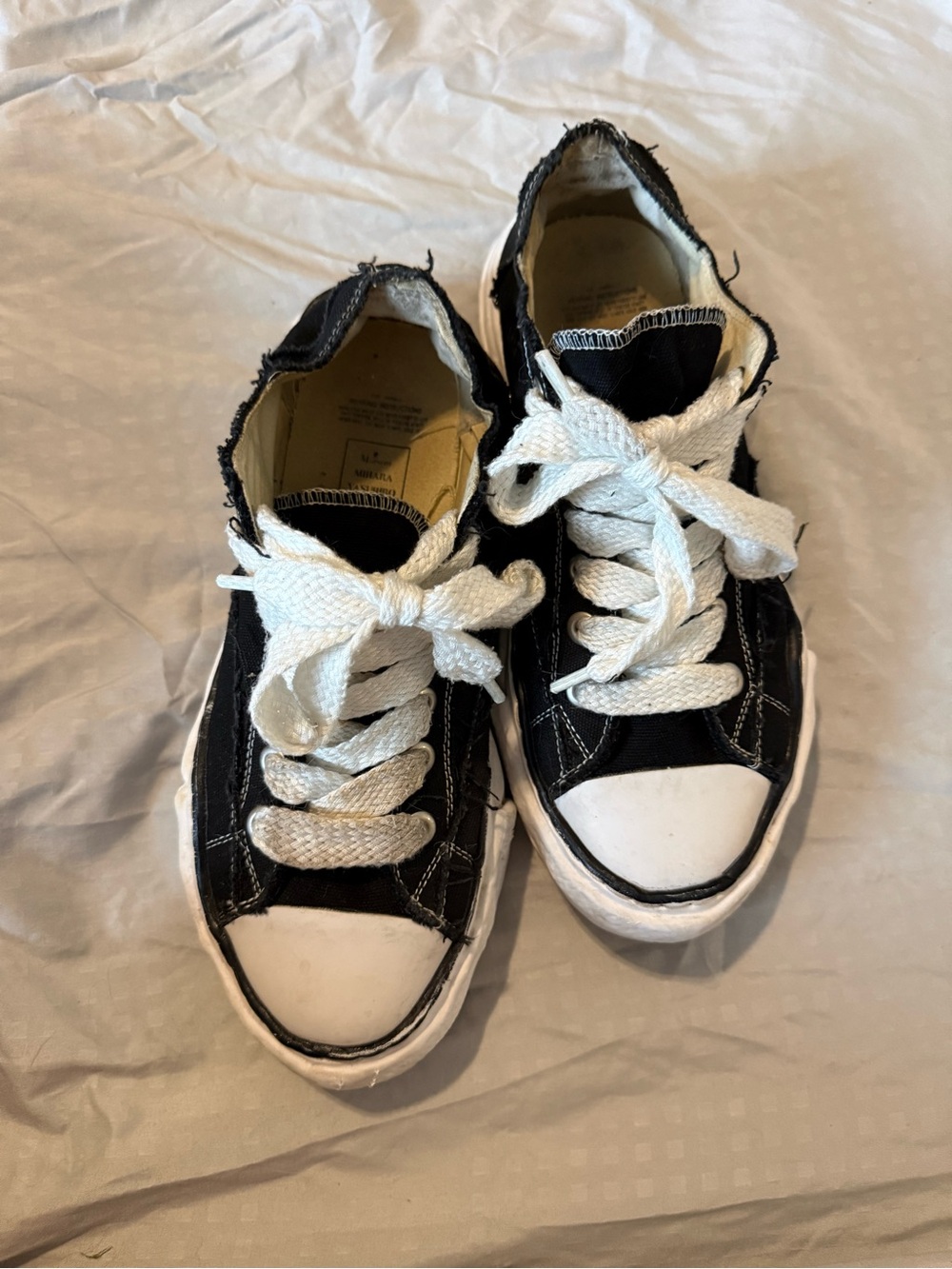 Maison Mihara Yasuhiro Hank OG Sole Canvas Low 'Black White'